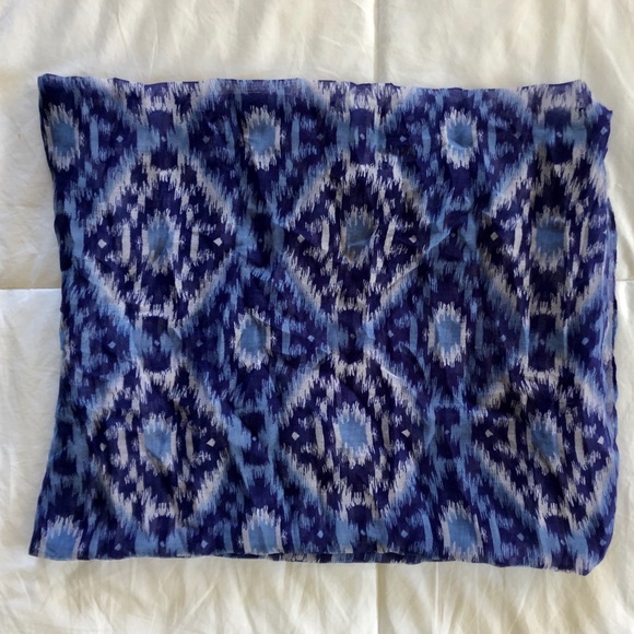 Blue Pattern Circle Scarf - Picture 1 of 2
